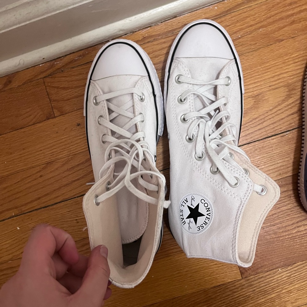 Platform white converse